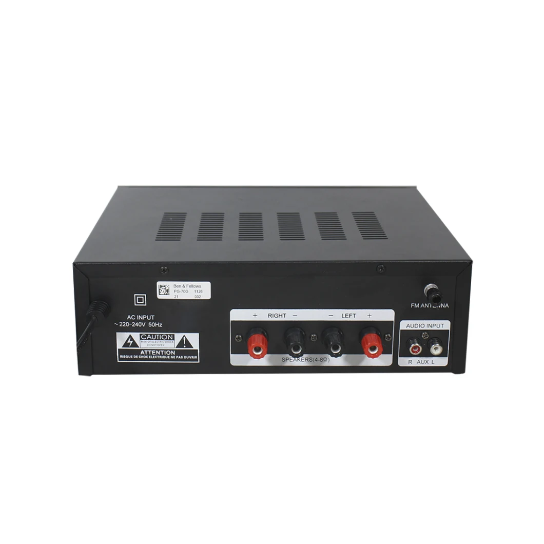 2*70W Bluetooth Stereo Amplifier Receiver - Phono, Coaxial, FM Radio, USB &amp; SD Memory Card Readers, Line Input, Digital LED Display, Microphone Inputs