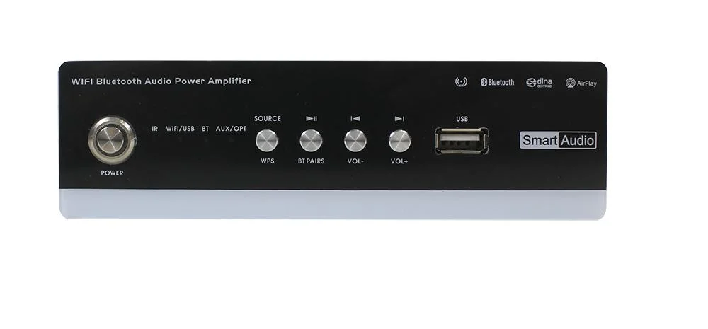 Smart Multi-Room 2-Channel WiFi Audio Amplifier System with WiFi and Bluetooth