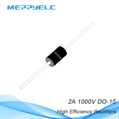HER208 DO-15 2.0Amp High Efficiency Silicon Rectifiers Diode